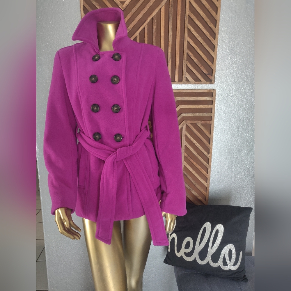 Old Navy Posh Purple Pea Coat medium